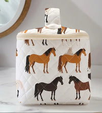 Load image into Gallery viewer, Horse Print Make Up/ Toiletry Bag
