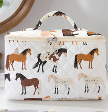 Load image into Gallery viewer, Horse Print Make Up/ Toiletry Bag
