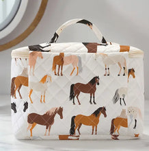 Load image into Gallery viewer, Horse Print Make Up/ Toiletry Bag
