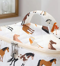 Load image into Gallery viewer, Horse Print Make Up/ Toiletry Bag
