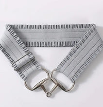 Load image into Gallery viewer, Equestrian Frill Snaffle Belts - Navy, Dusty Pink, Silver/Grey, Black  - FREE Post in AU
