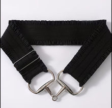 Load image into Gallery viewer, Equestrian Frill Snaffle Belts - Navy, Dusty Pink, Silver/Grey, Black  - FREE Post in AU
