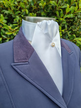 Load image into Gallery viewer, ERA "THE CLASSIC" STOCK TIE - White satin with stud pin
