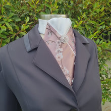 Load and play video in Gallery viewer, ERA Designer Collection Pre-tied Stock Tie - Cherry Blossoms with silver
