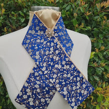 Load and play video in Gallery viewer, ERA Designer Collection Pre-tied Stock Tie Plastron -  Oriental Brocade - Regency
