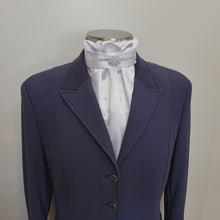 Load and play video in Gallery viewer, ERA EURO SIMONE Stock Tie – White satin with silver crystal trim and silver brooch
