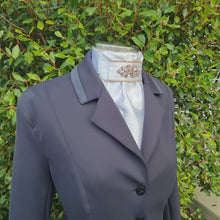 Load and play video in Gallery viewer, ERA Euro Lyndal Stock Tie - White satin with Plume Embellishment - Silver or rose gold
