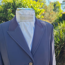 Load and play video in Gallery viewer, ERA Euro Lyndal Regal Stock Tie - White Satin with silver piping &amp; crystal and pearl trim
