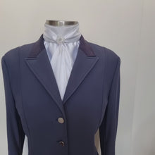 Load and play video in Gallery viewer, ERA Elle Stardust Stock Tie - White Satin Soft Ties with Silver Stardust and Brooch
