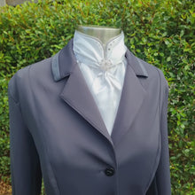 Load and play video in Gallery viewer, ERA Elle Stock Tie - Soft Ties with Split collar, silver piping and Brooch
