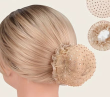 Load image into Gallery viewer, Crystal hair net bun cover - Rose gold
