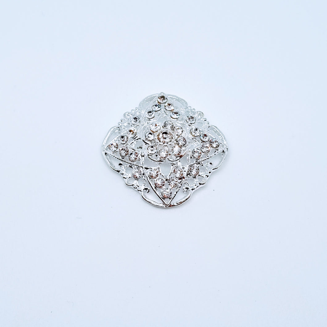 Square/diamond shaped crystal Brooch – Free postage in Australia