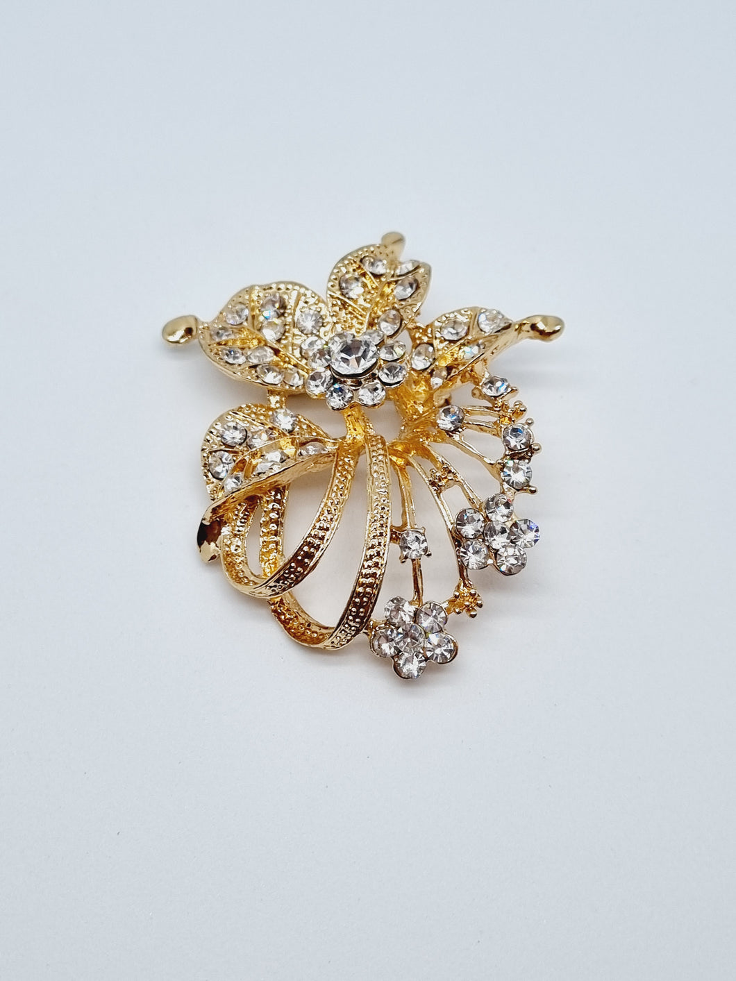 Gold leaf crystal Brooch – Free postage in Australia