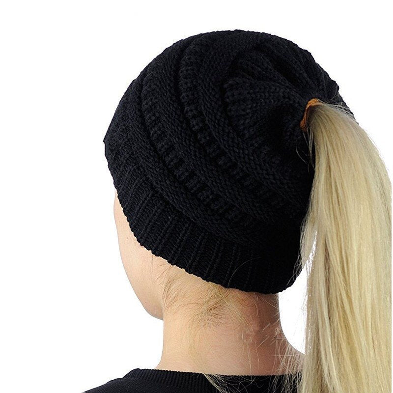 Pony Tail Beanie - Various colours