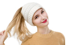 Load image into Gallery viewer, Pony Tail Beanie - Various colours
