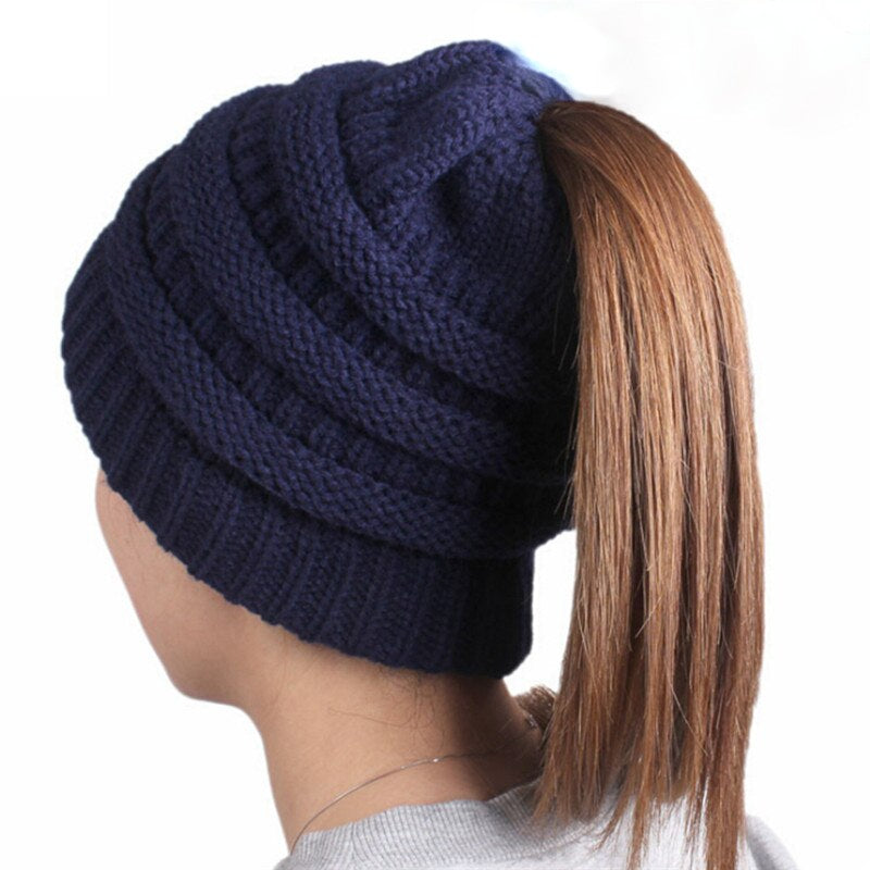 Pony Tail Beanie - Various colours