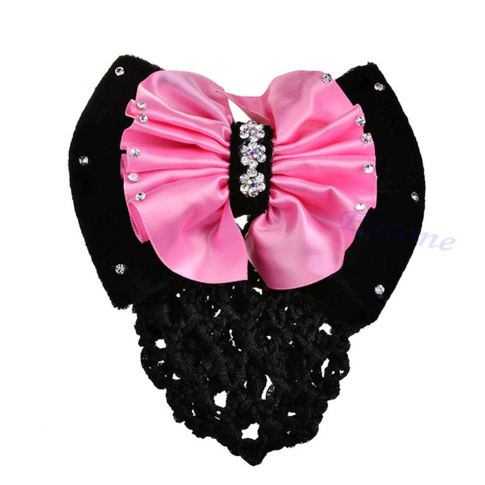 INDI Hair Bow Barrette - Pink, Brown, Navy blue, Dusty pink