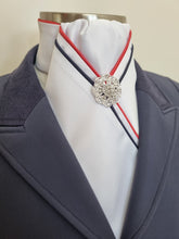 Load image into Gallery viewer, ERA MARLO STOCK TIE - White with neck piping in various colour options
