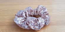 Load image into Gallery viewer, SIA sequined hair scrunchie – Black, Silver, White and Rose Gold – Free postage in Australia
